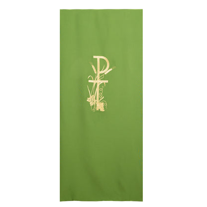 Coprileggio con ricamo Pax e croce. Dimensioni 55x250 cm