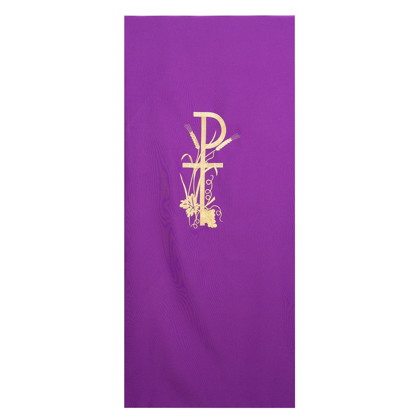 Coprileggio con ricamo Pax e croce. Dimensioni 55x250 cm