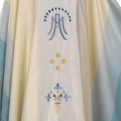 Casula mariana in tessuto sfumato. Lana lurex
