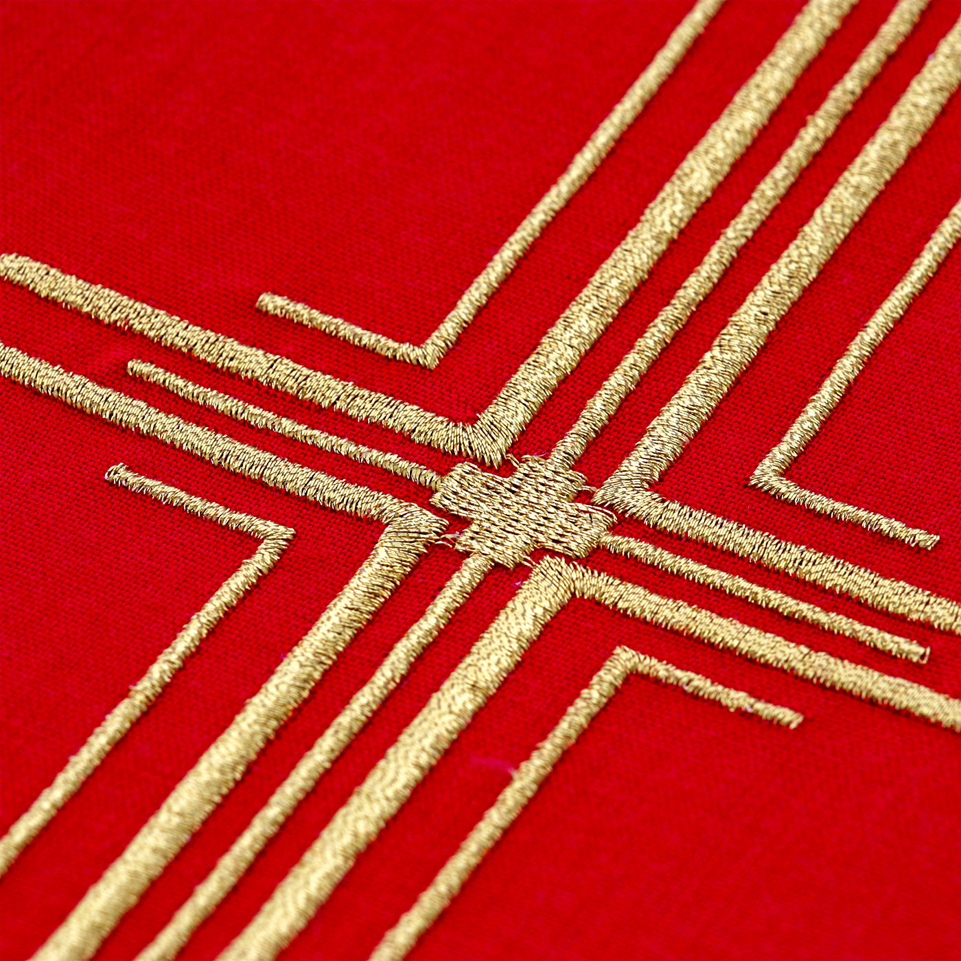 Stola sacerdotale in tessuto sfumato e croce dorata