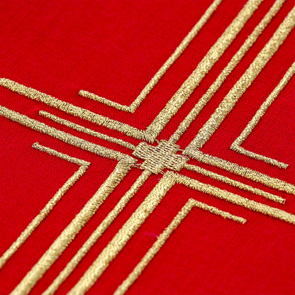 Stola sacerdotale in tessuto sfumato e croce dorata