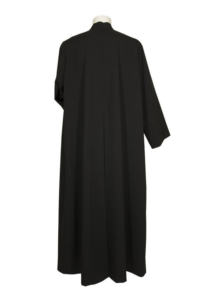 Talare nera con soffietto e tasca. Poliestere