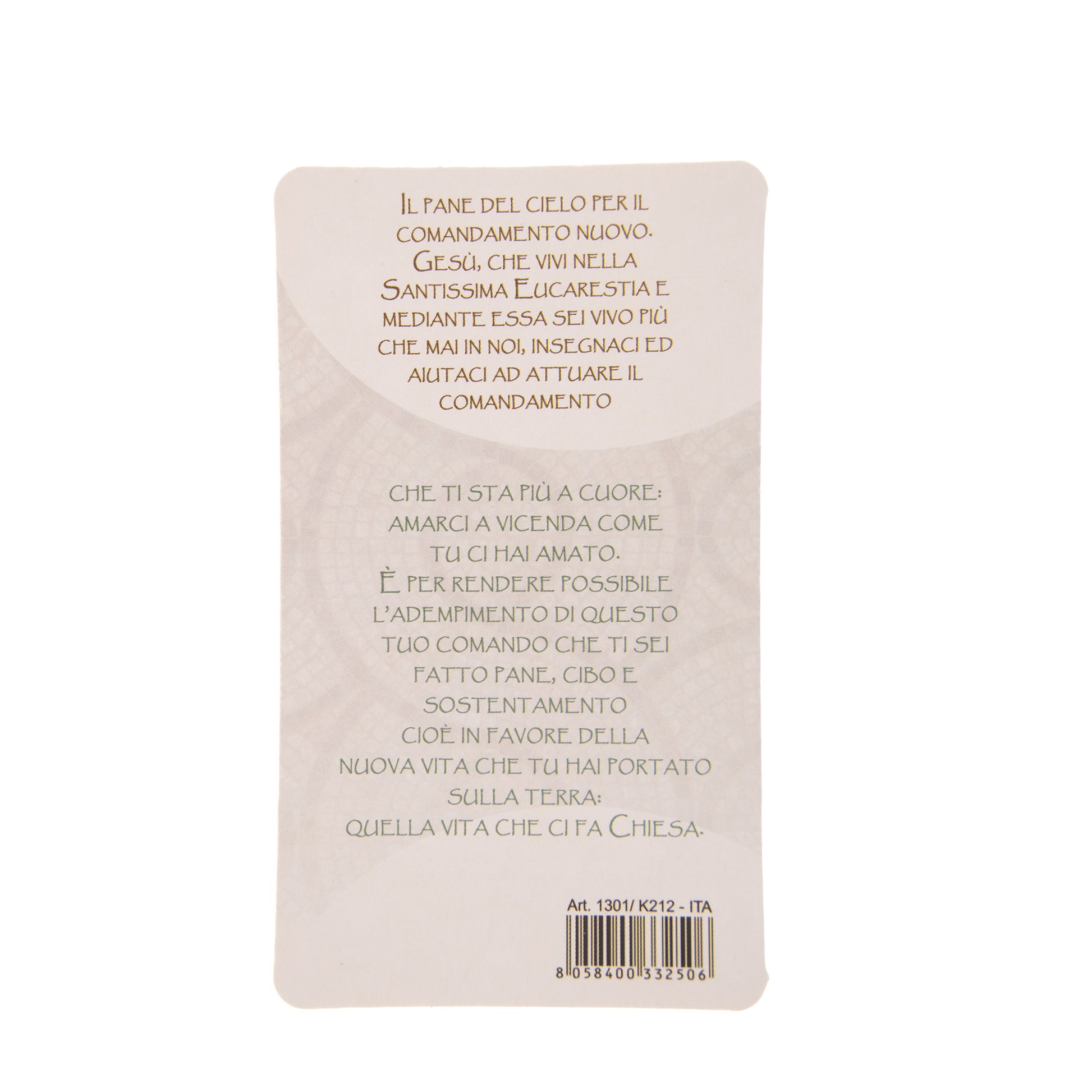 Ciondolo effetto ceramica con cartoncino. Per Confessione, Comunione, Cresima. Dimensioni 2x3,5 cm