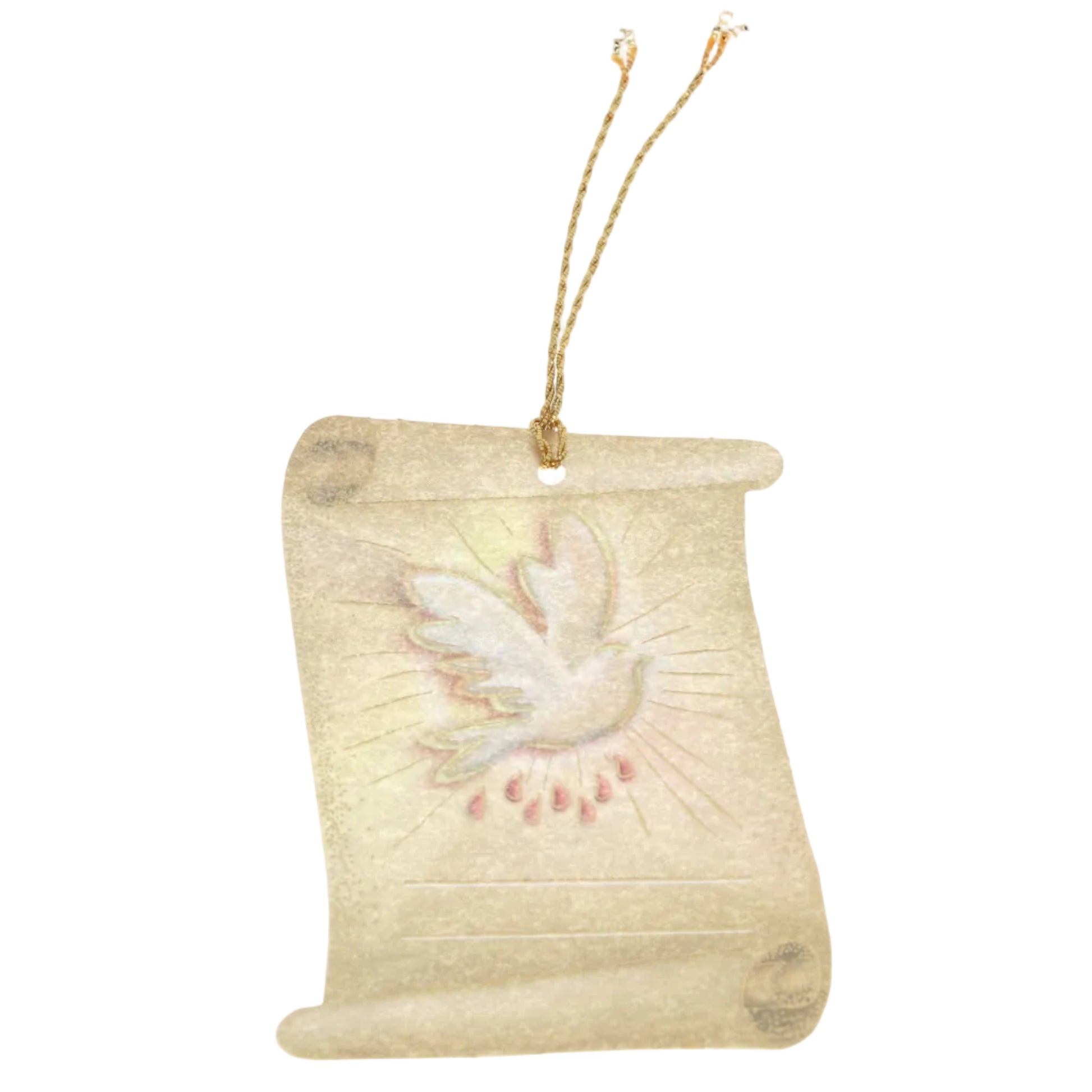 Diplomino pergamena Cresima con laccio dorato. Dimensioni 6x8 cm