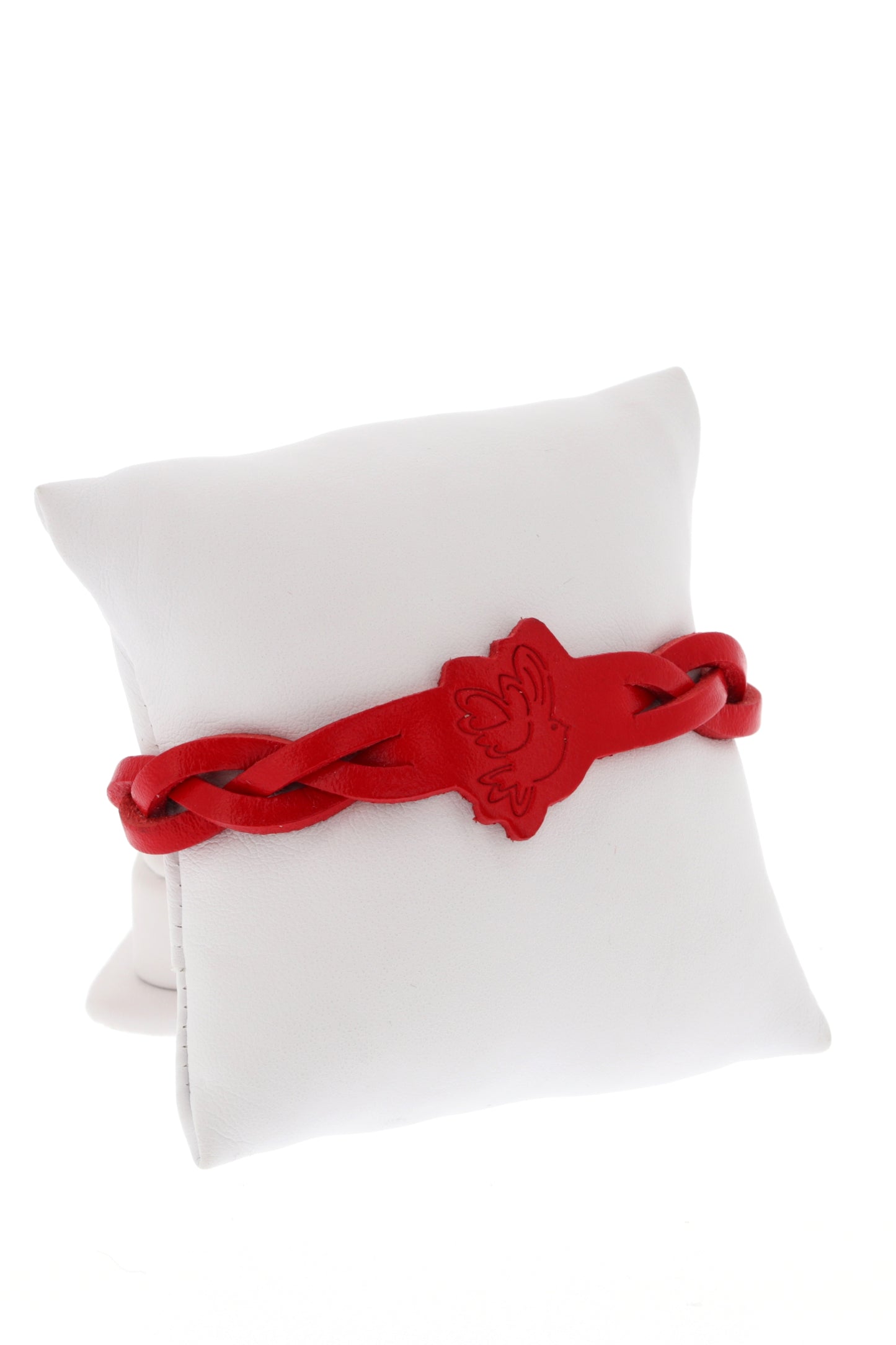Bracciale in pelle con confezione. Per Comunione e Cresima. Dimensioni 1x21,5 cm