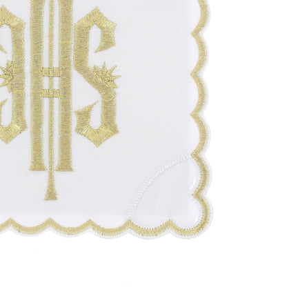 Palla copricalice con ricamo JHS oro