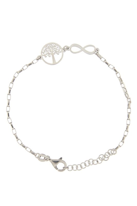Bracciale Albero della vita e Infinito in argento 925