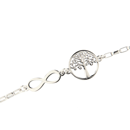 Bracciale Albero della vita e Infinito in argento 925