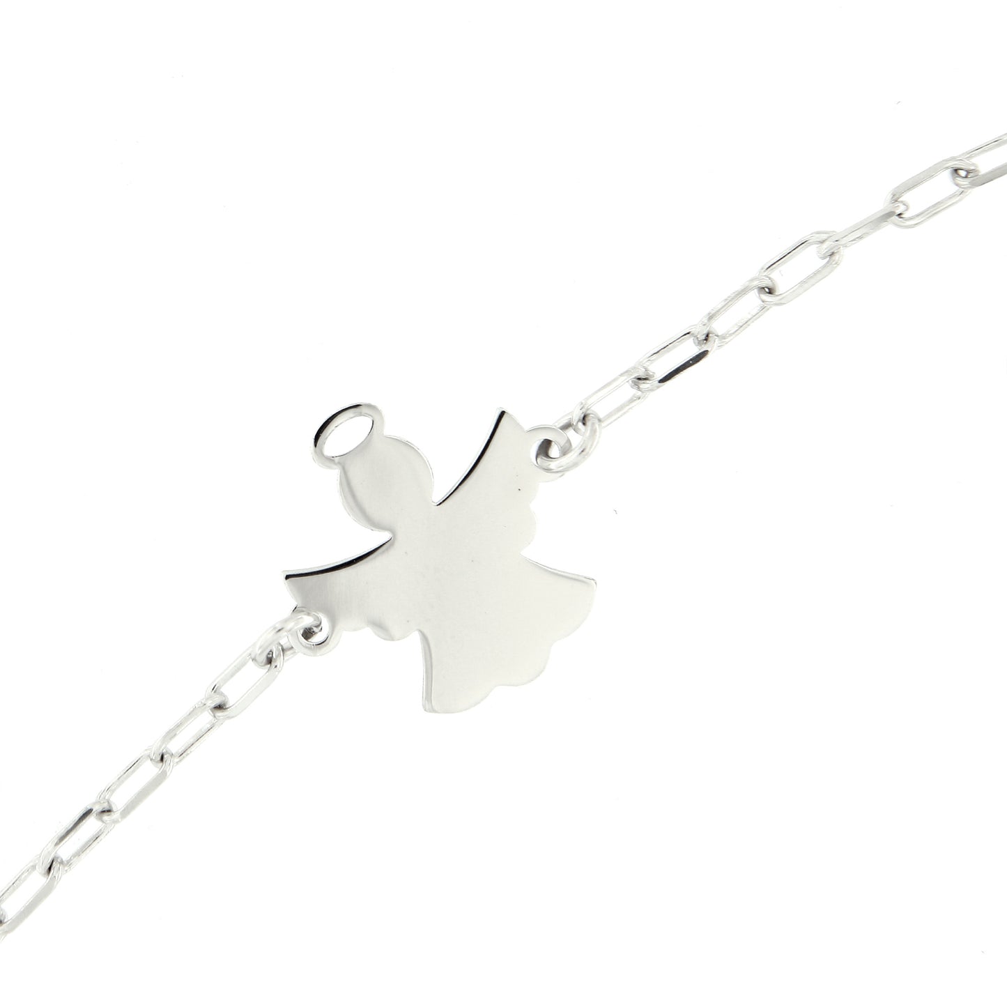 Bracciale Angelo in argento 925. Lunghezza 17+3 cm