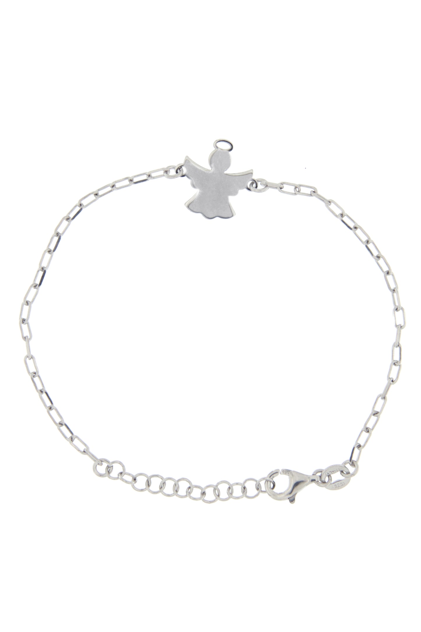Bracciale Angelo in argento 925. Lunghezza 17+3 cm
