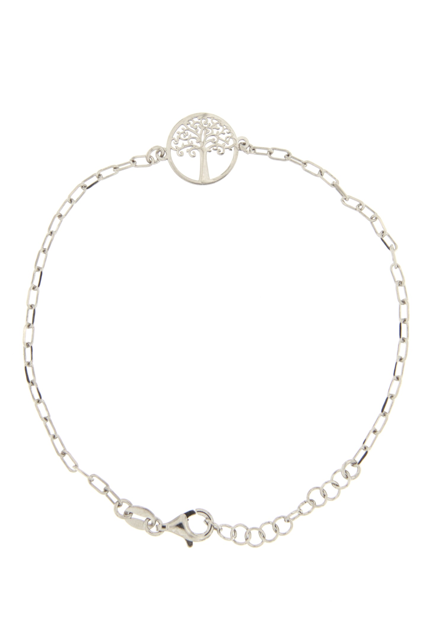 Bracciale Albero della Vita in argento 925. Lunghezza 17+3 cm