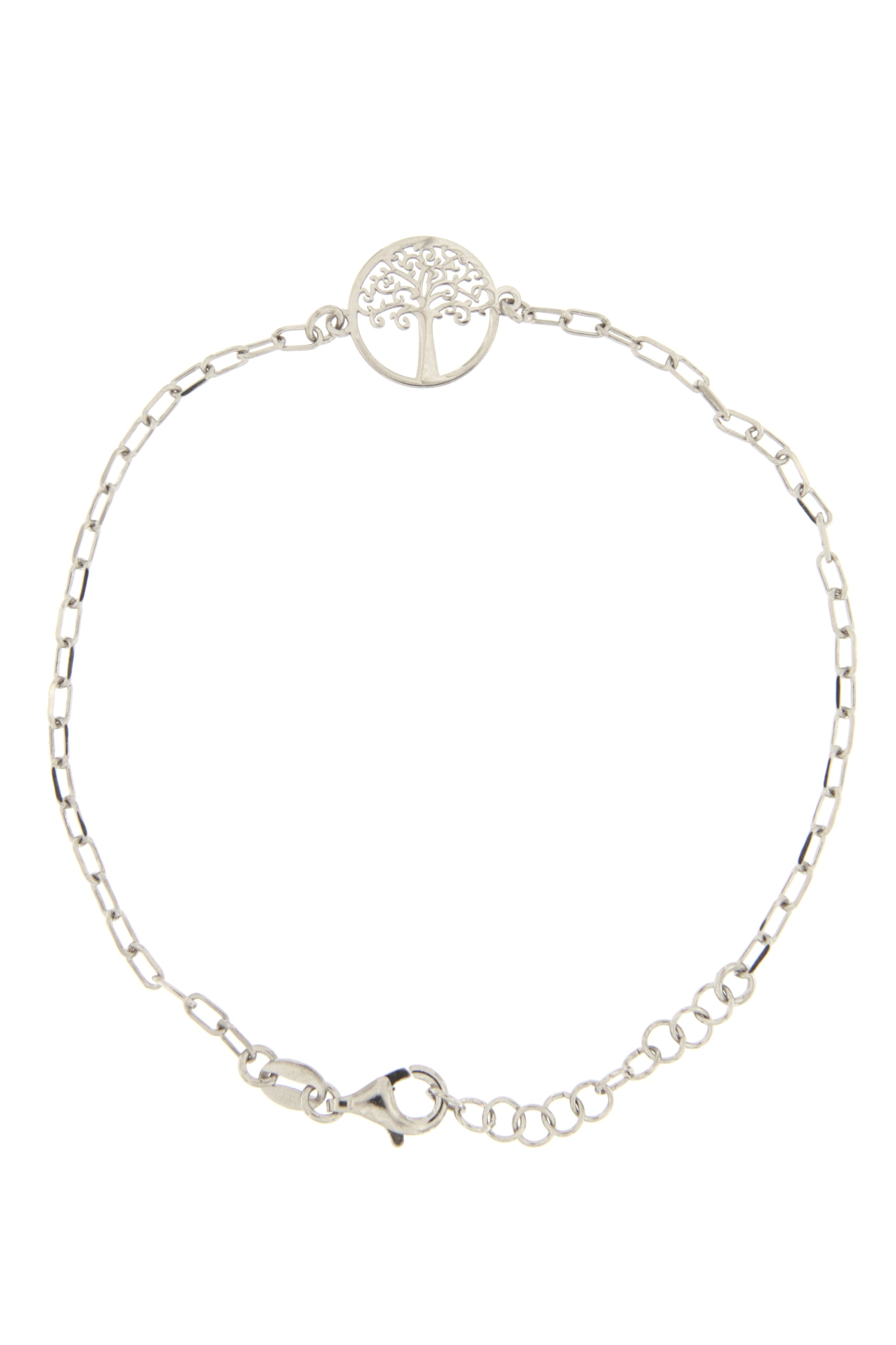 Bracciale Albero della Vita in argento 925. Lunghezza 17+3 cm