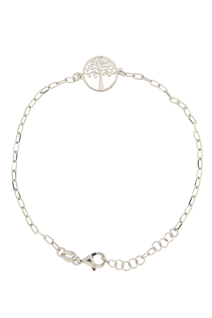 Bracciale Albero della Vita in argento 925. Lunghezza 17+3 cm