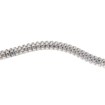 Bracciale maschile a maglia larga in argento 925. Lunghezza 17+3 cm