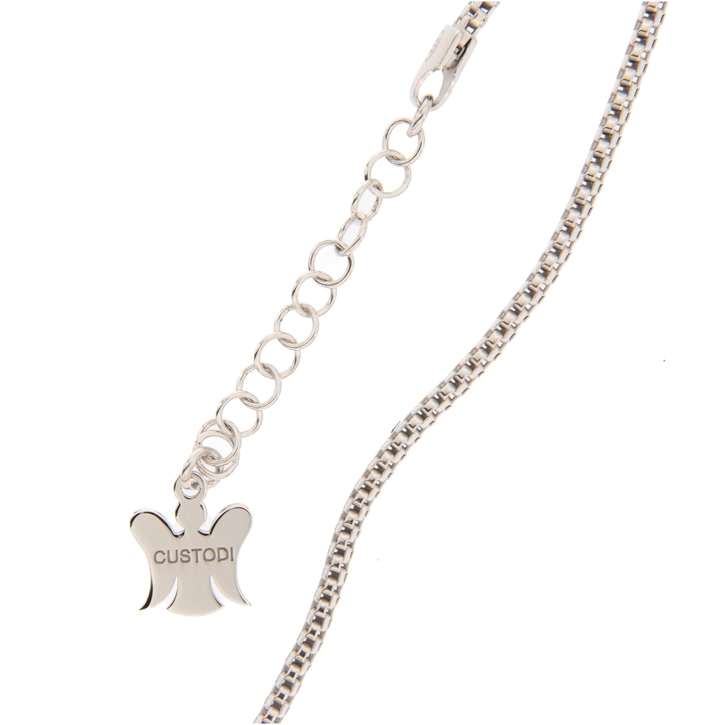 Bracciale maschile a maglia larga in argento 925. Lunghezza 17+3 cm
