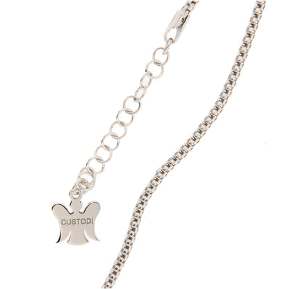 Bracciale maschile a maglia larga in argento 925. Lunghezza 17+3 cm