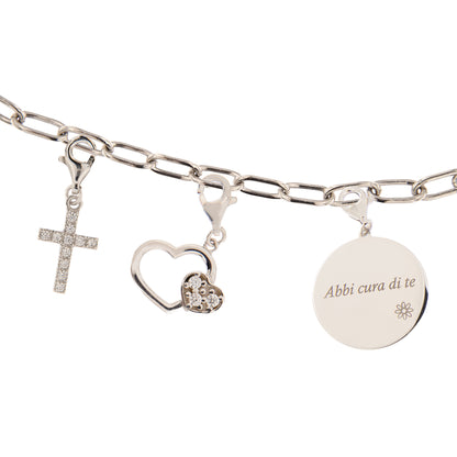 Ciondolo Cuore in argento 925. Dimensioni 1x1,5 cm