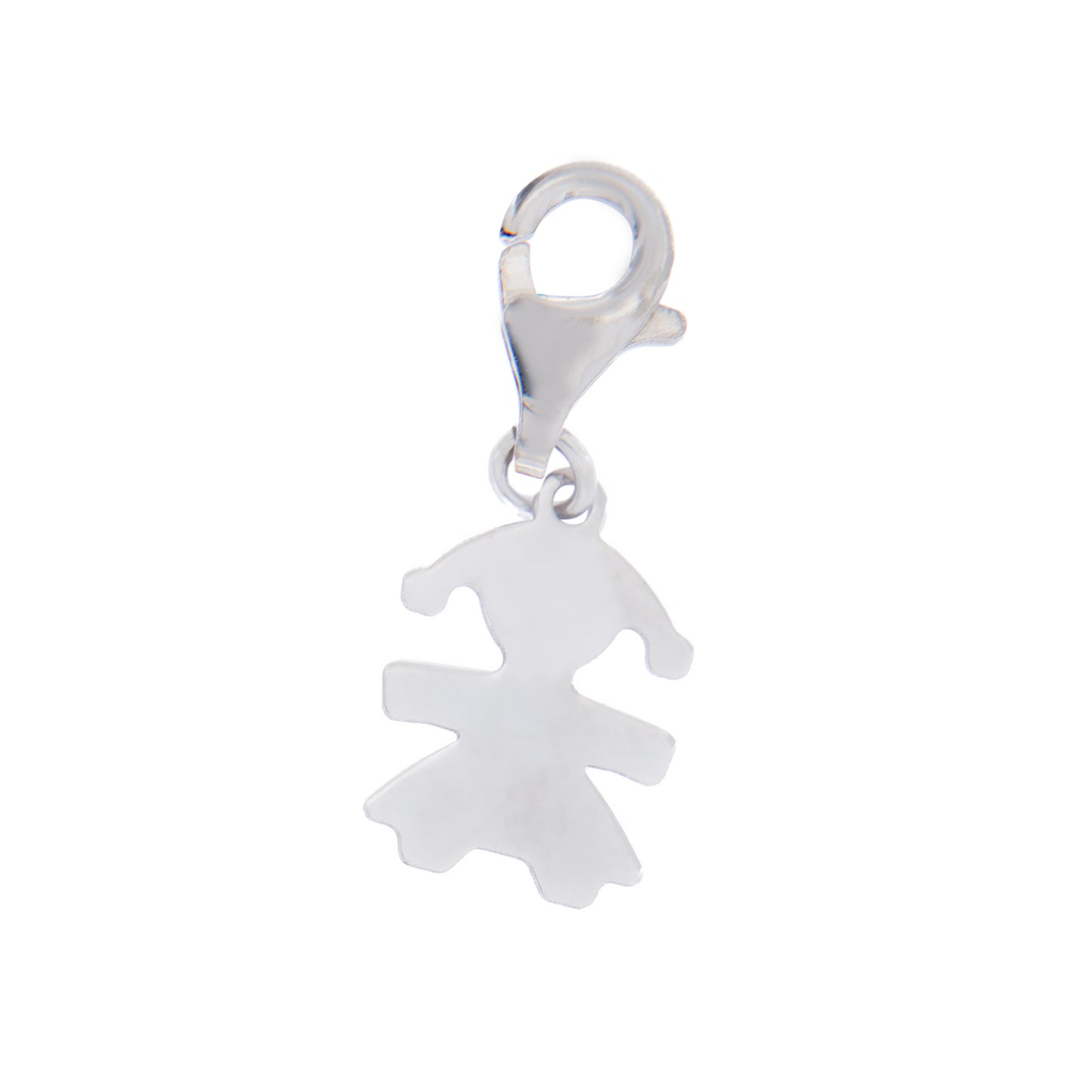 Ciondolo Bambina in argento 925. Dimensioni 1x0,6 cm