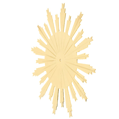 Raggiera in ottone con raggi incisi. Diametro 12 cm