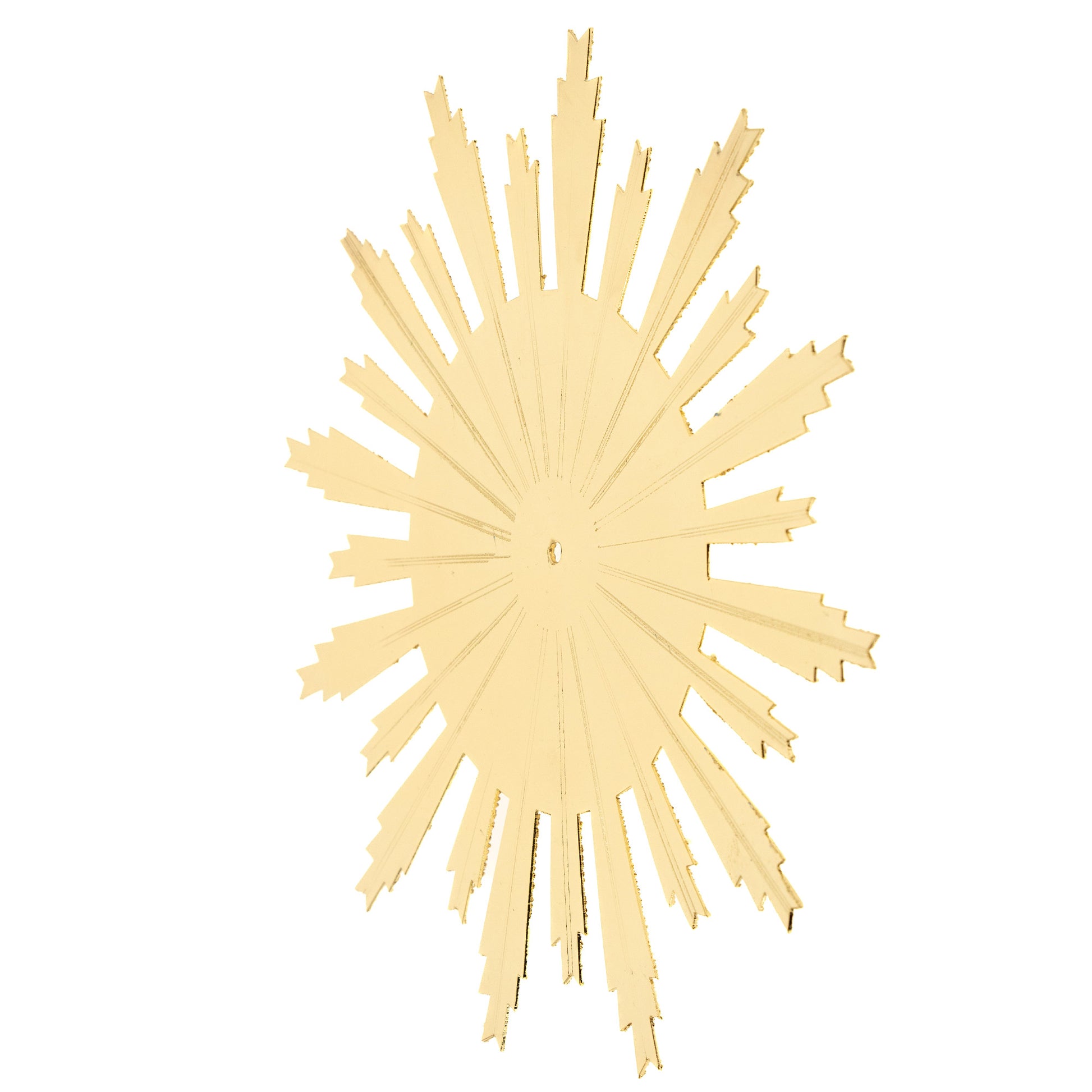 Raggiera in ottone con raggi incisi. Diametro 30 cm