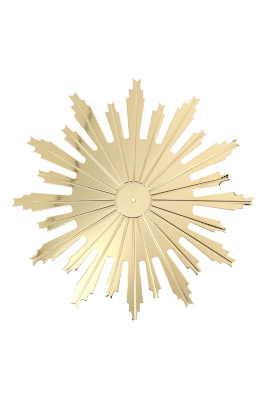 Raggiera in ottone con raggi incisi. Diametro 10 cm