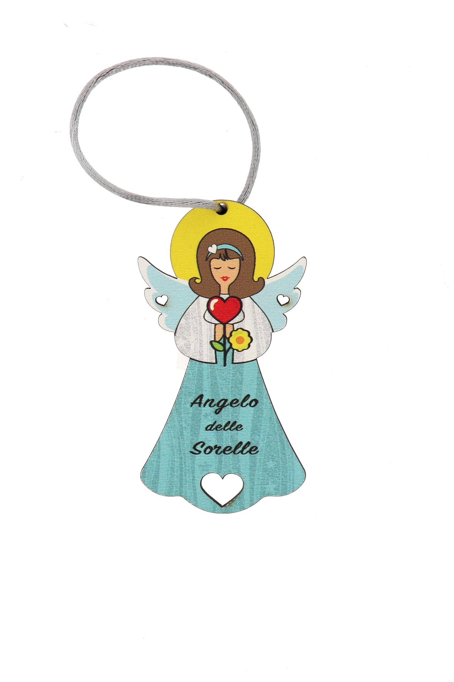 Angelo delle Sorelle con magnete e cordoncino  9x5 cm
