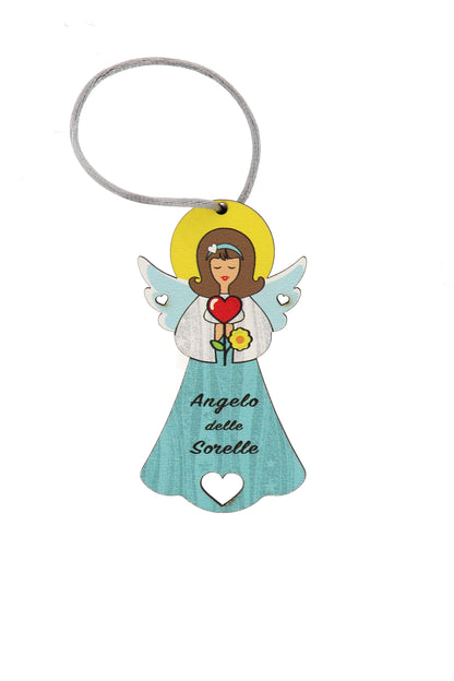 Angelo delle Sorelle con magnete e cordoncino  9x5 cm
