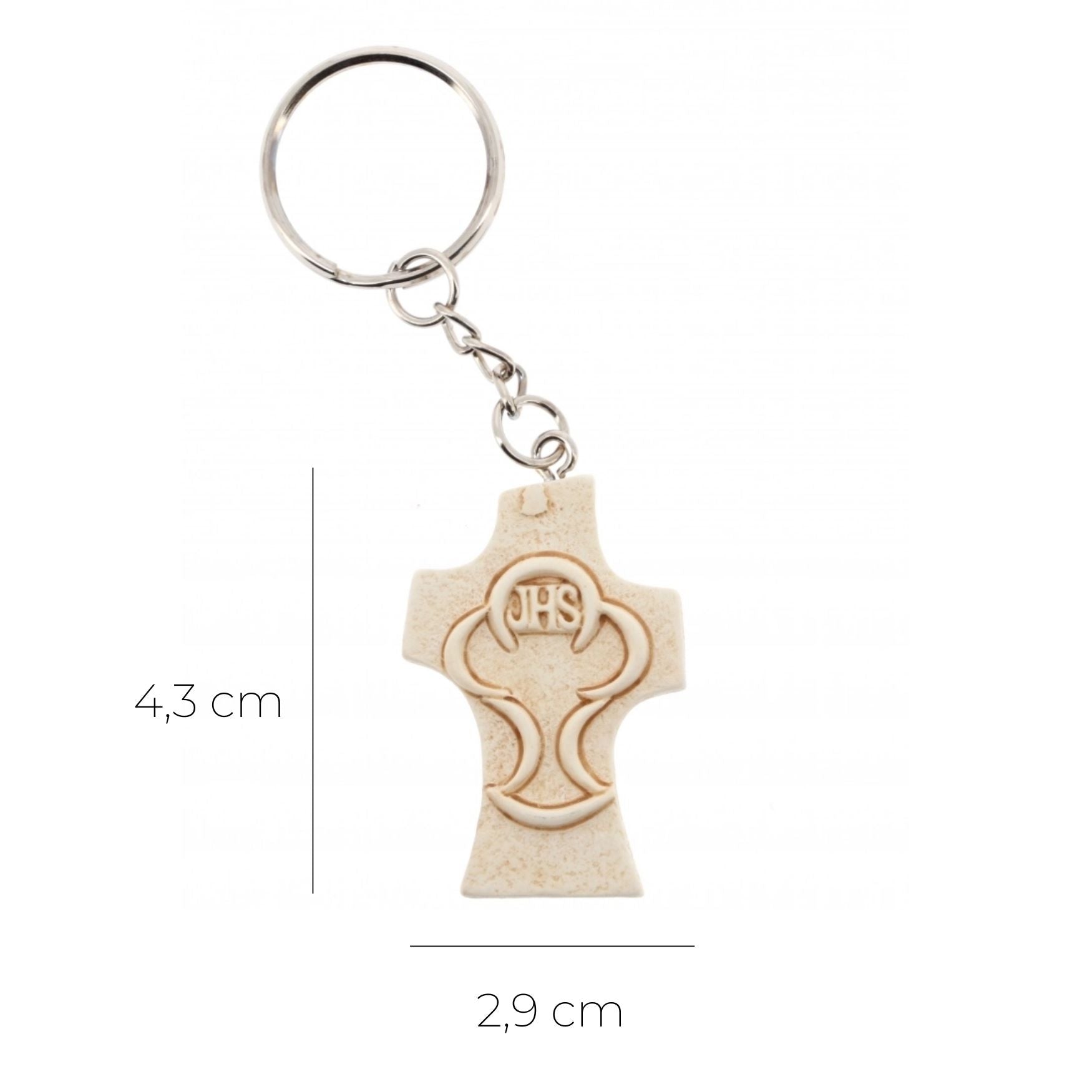 Ricordino Comunione/Cresima - portachiavi croce in resina Altezza 4,3 cm