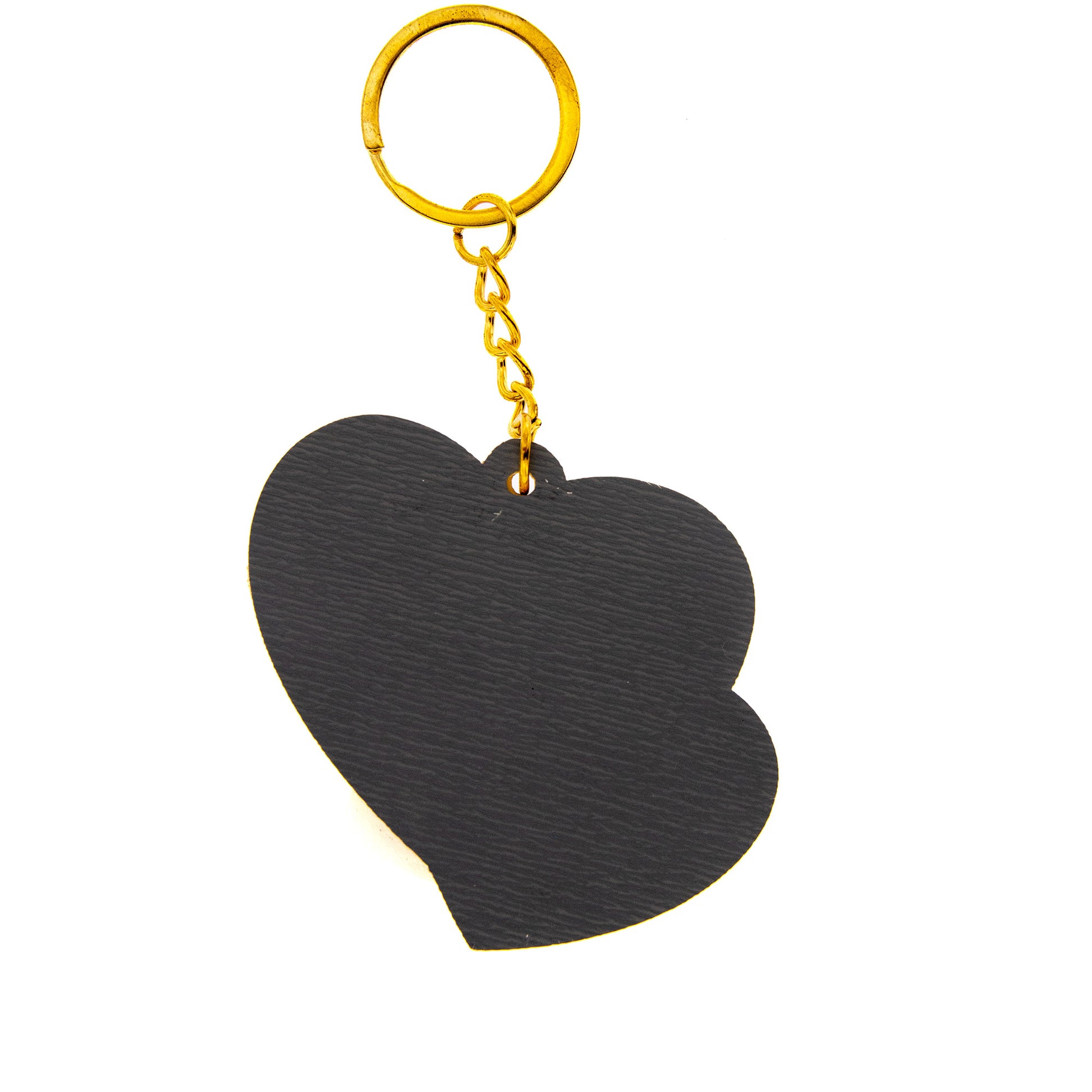 Ricordino Matrimonio - portachiavi cuore in plexiglass oro sposi. Lunghezza 6 cm