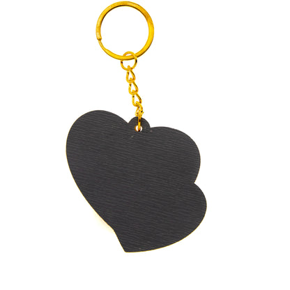 Ricordino Matrimonio - portachiavi cuore in plexiglass oro sposi. Lunghezza 6 cm