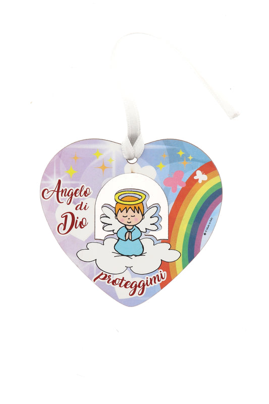 Sopraculla Cuore e Angelo sagomato. Dimensioni 9x9 cm
