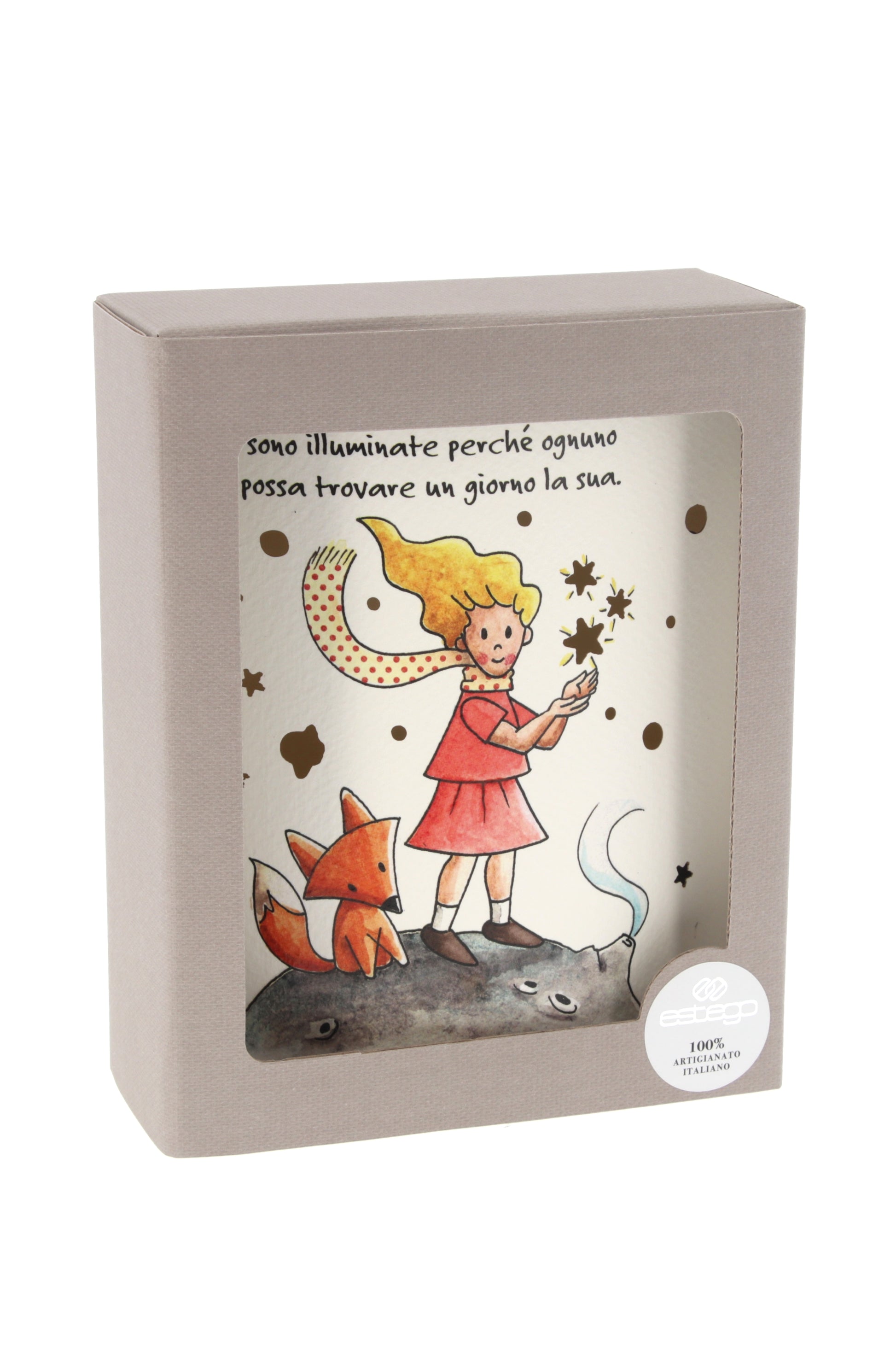 Lampada da compagnia in carta, Piccolo Principe. Altezza 16 cm