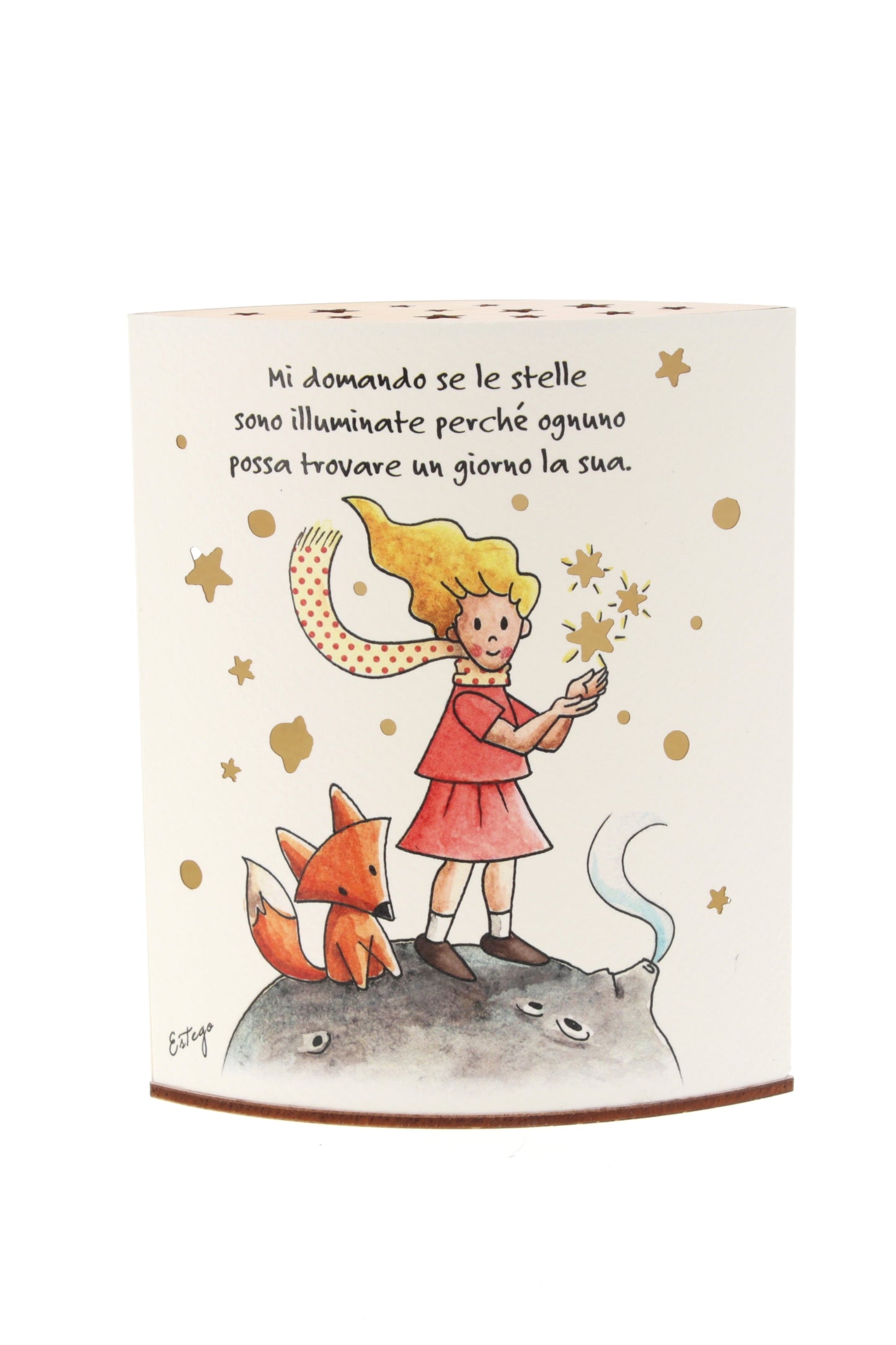Lampada da compagnia in carta, Piccolo Principe. Altezza 16 cm