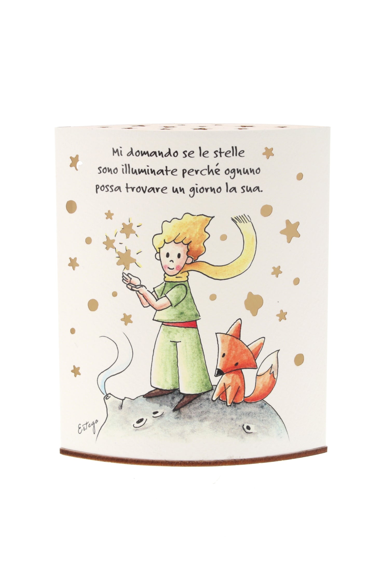 Lampada da compagnia in carta, Piccolo Principe. Altezza 16 cm