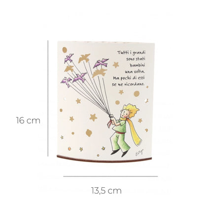 Lampada da compagnia in carta, Piccolo Principe. Altezza 16 cm
