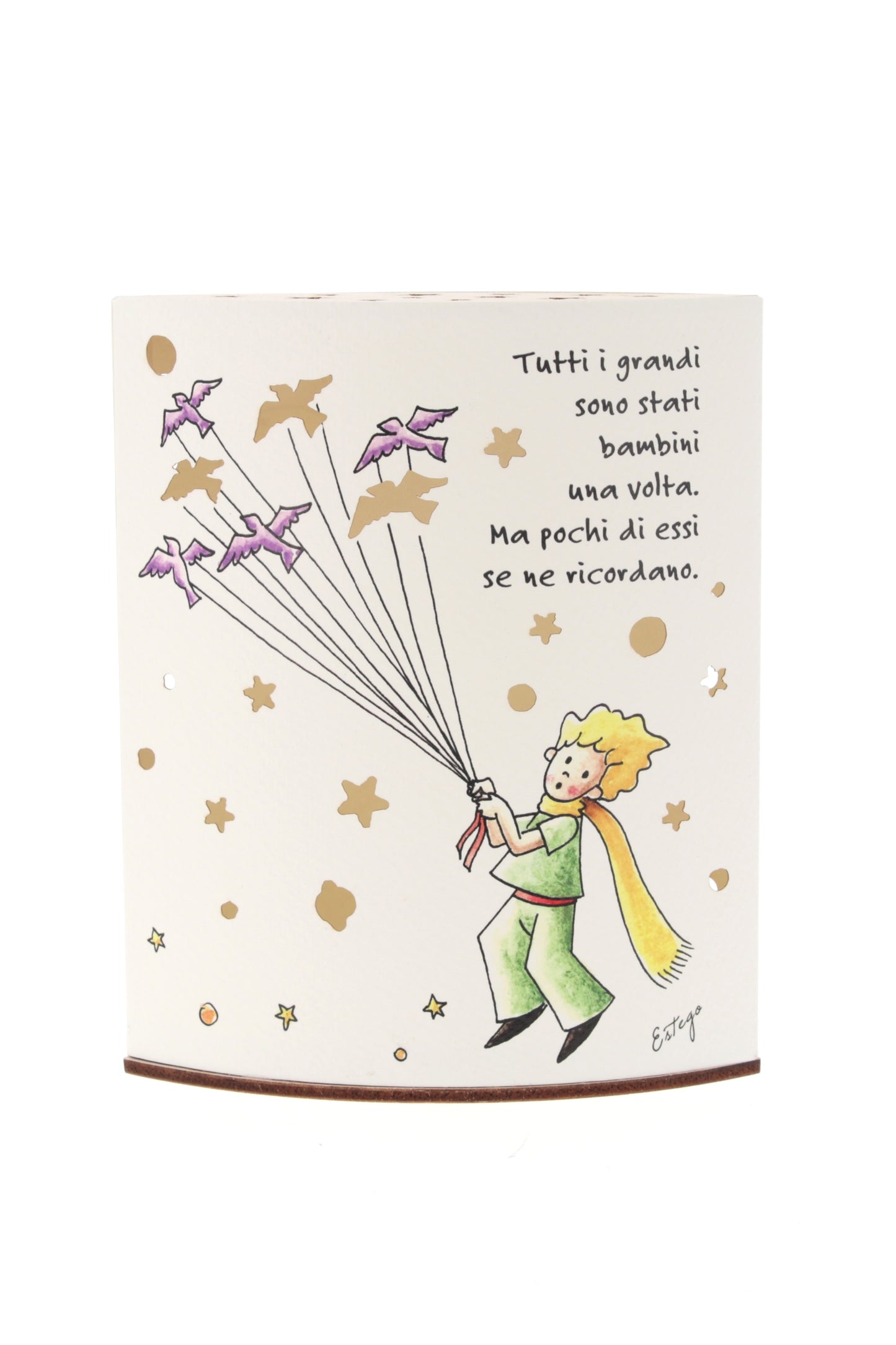 Lampada da compagnia in carta, Piccolo Principe. Altezza 16 cm
