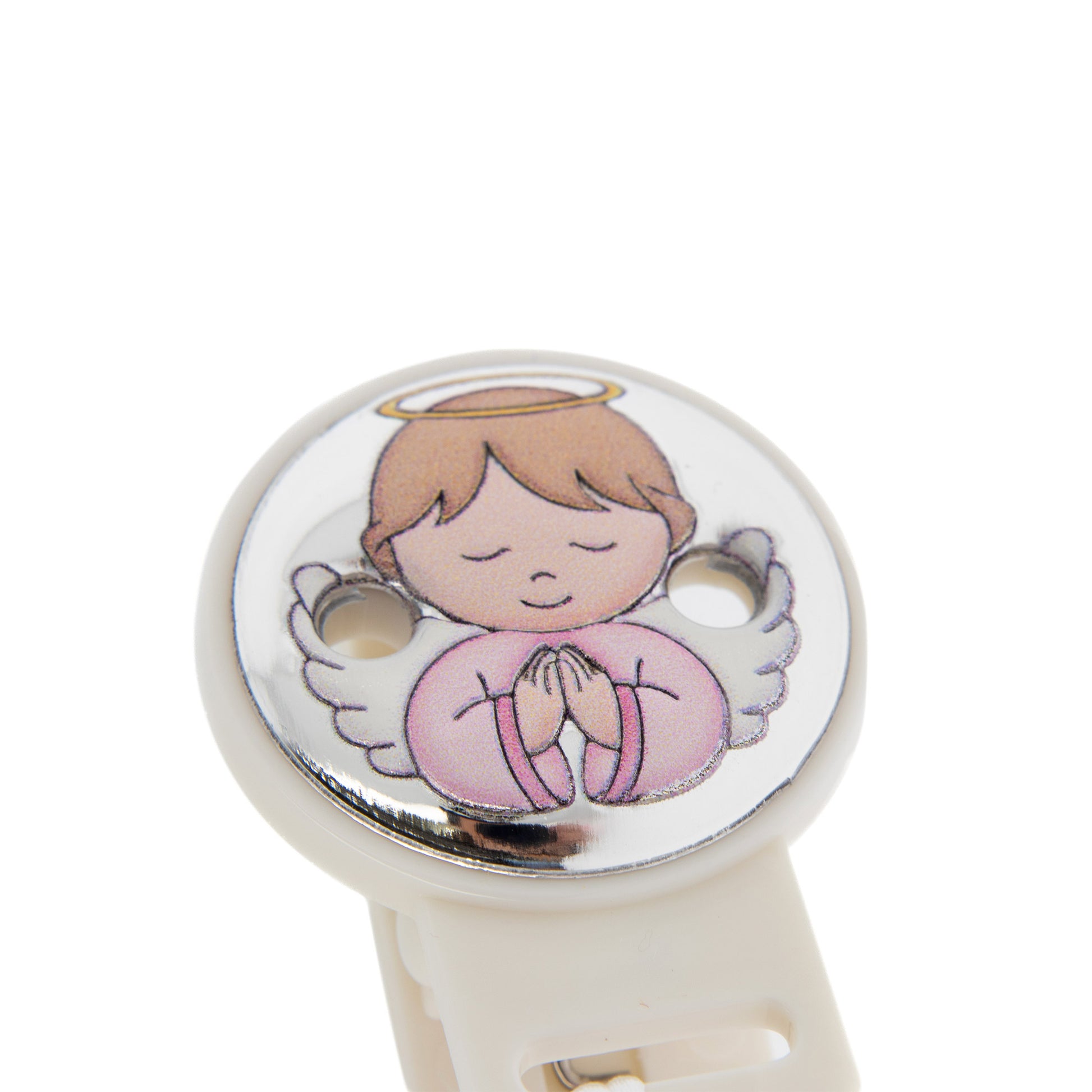 Confezione Angelo box e catenella portaciuccio