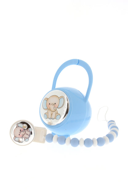 Confezione Elefanti box e catenella portaciuccio