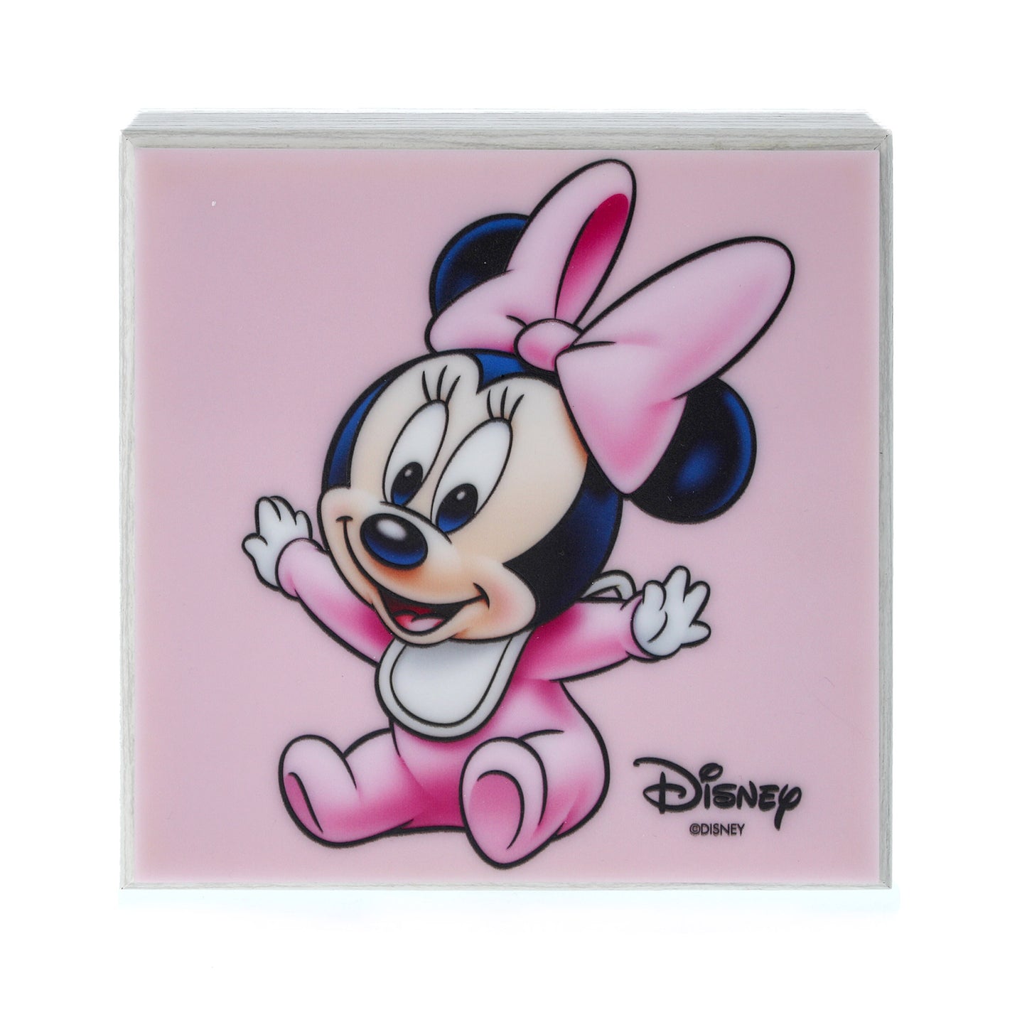 Lampada da compagnia in legno Mickey Mouse/Minnie. Dimensioni 14x14 cm