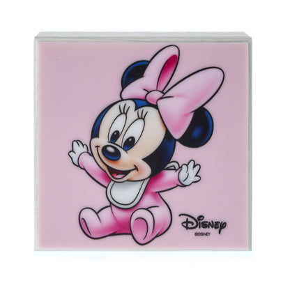 Lampada da compagnia in legno Mickey Mouse/Minnie. Dimensioni 14x14 cm