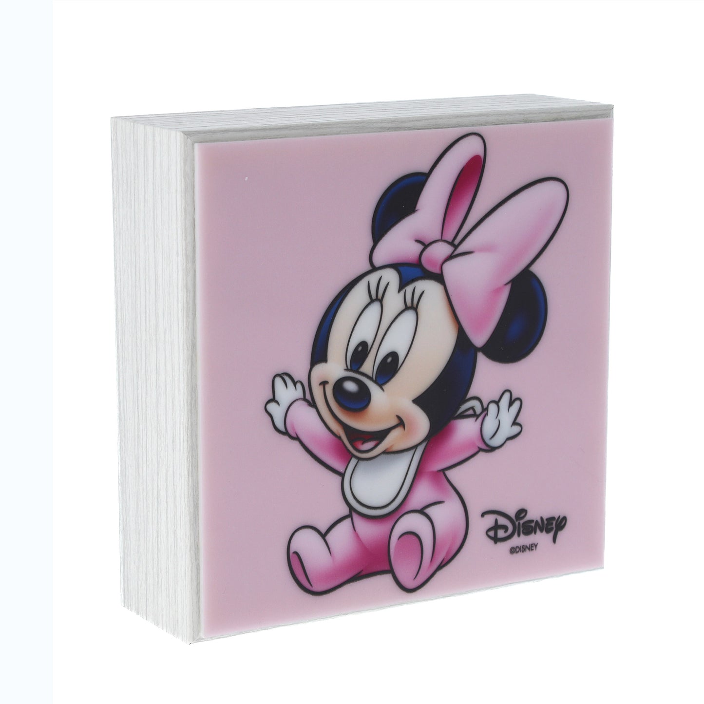 Lampada da compagnia in legno Mickey Mouse/Minnie. Dimensioni 14x14 cm