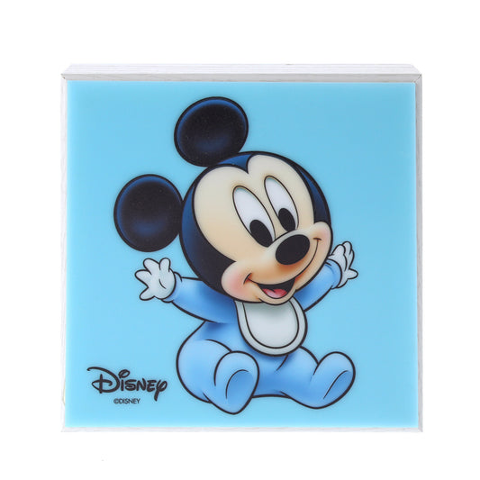 Lampada da compagnia in legno Mickey Mouse/Minnie. Dimensioni 14x14 cm