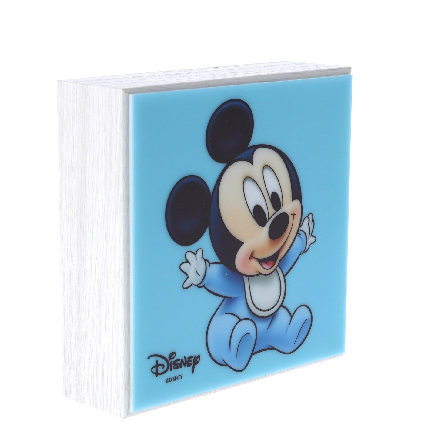 Lampada da compagnia in legno Mickey Mouse/Minnie. Dimensioni 14x14 cm