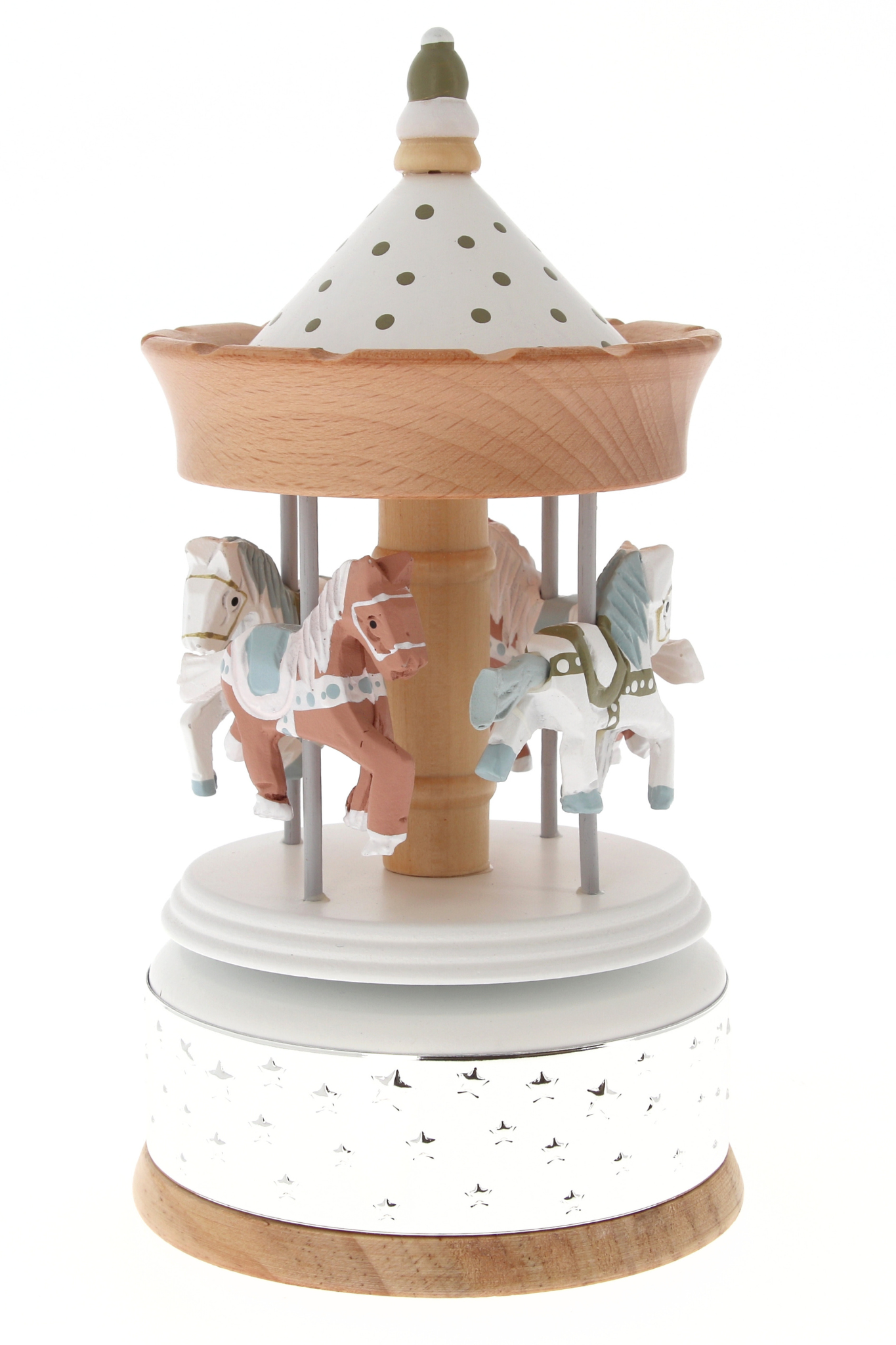 Giostrina cavalli con carillon. Altezza 20 cm