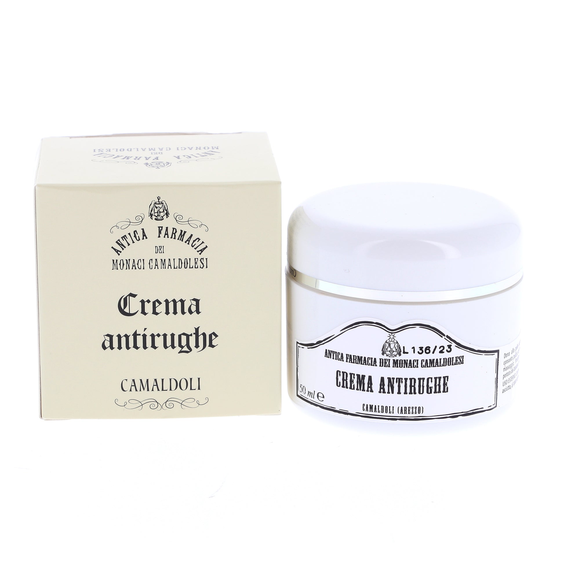 Crema Viso Antirughe, per tutti i tipi di pelle. Confezione da 50 ml