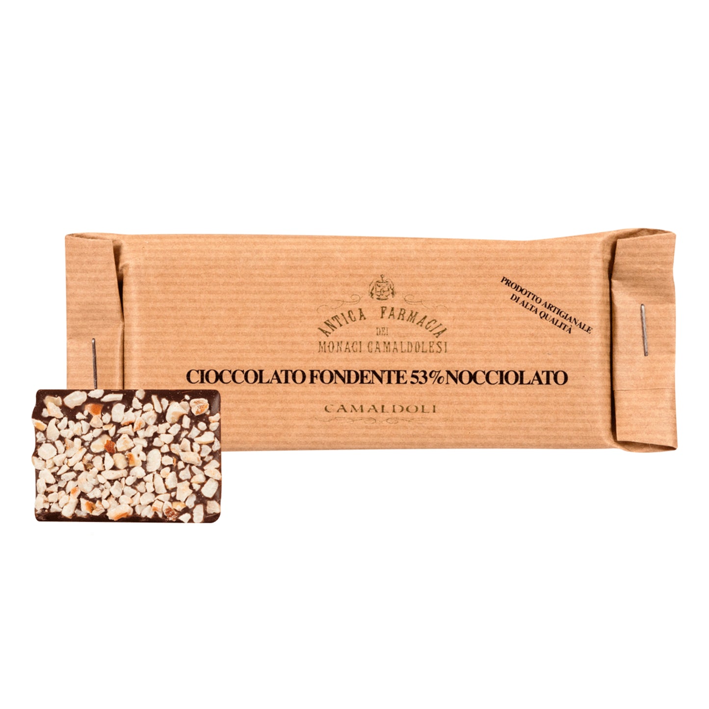 Cioccolato fondente extra 53% con Nocciole 100 gr. - Prodotto dai Monaci Camaldolesi