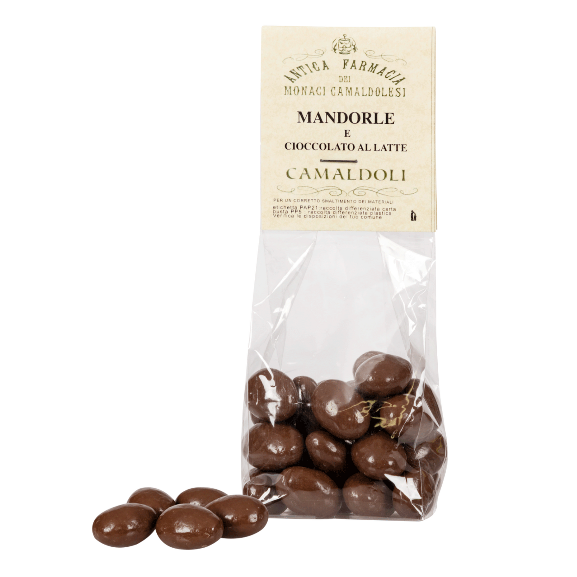 Mandorle con cioccolato al latte 100 gr. - Prodotto dai Monaci Camaldolesi