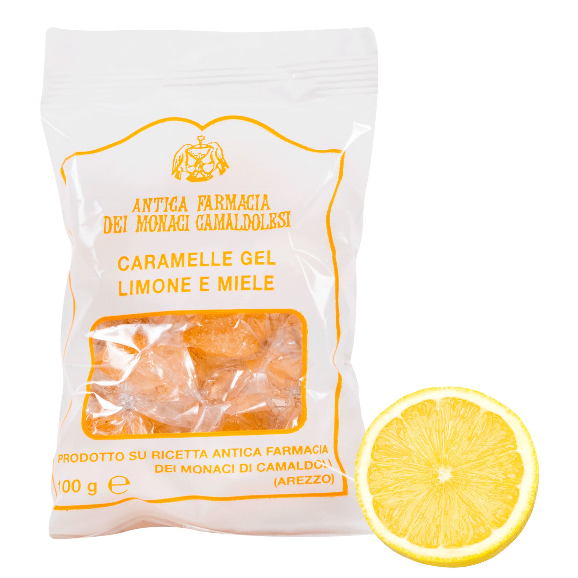 Caramelle gel al limone e miele. Confezione da 100 gr