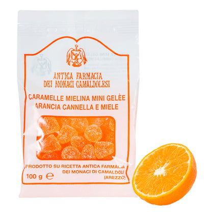 Caramelle gel all'arancia e cannella. 100 gr