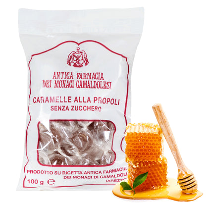Caramelle alla Propoli, senza zucchero. Confezione da 100 gr